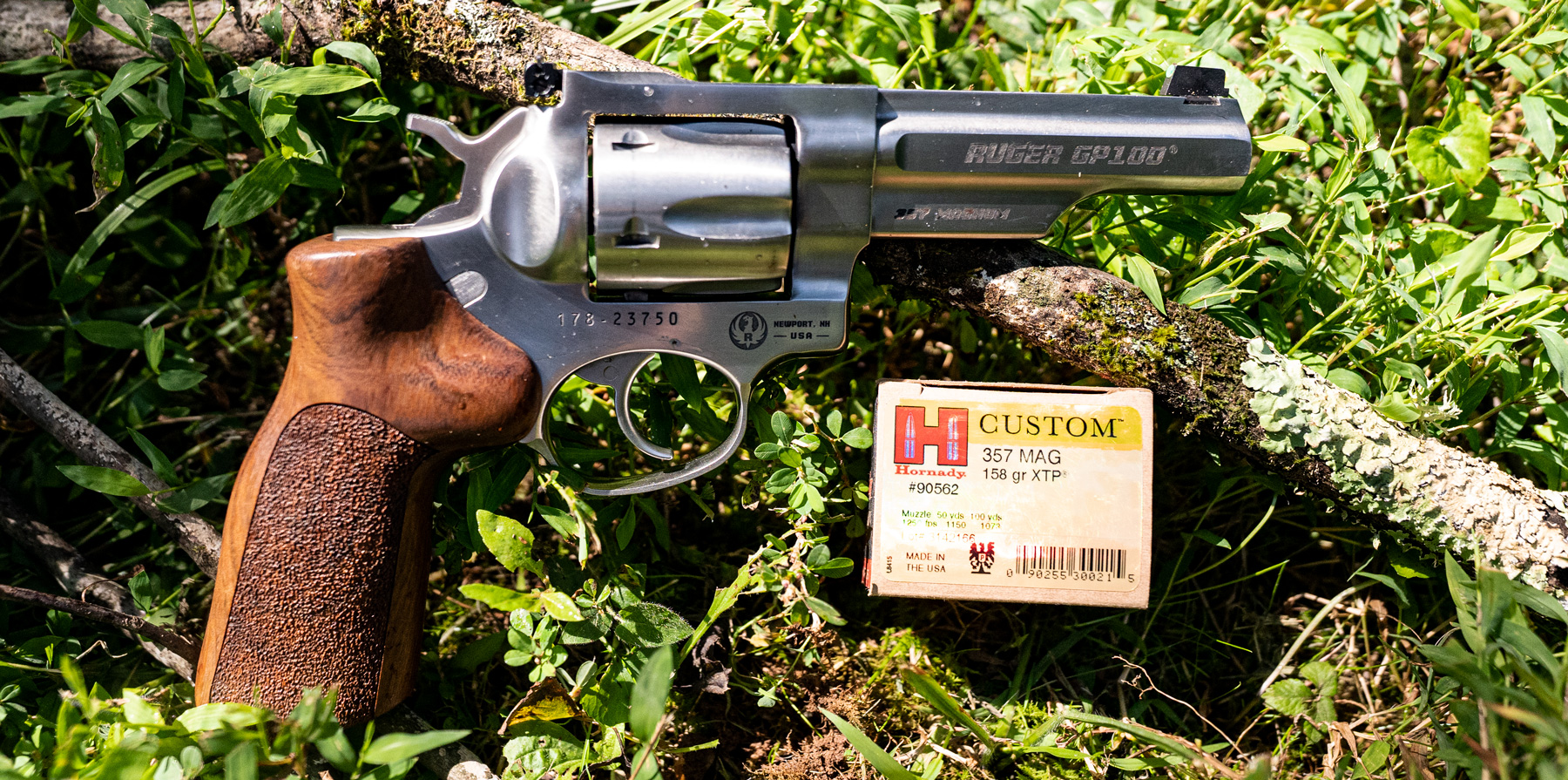 Ruger 357 magnum revolver with Hornady ammo