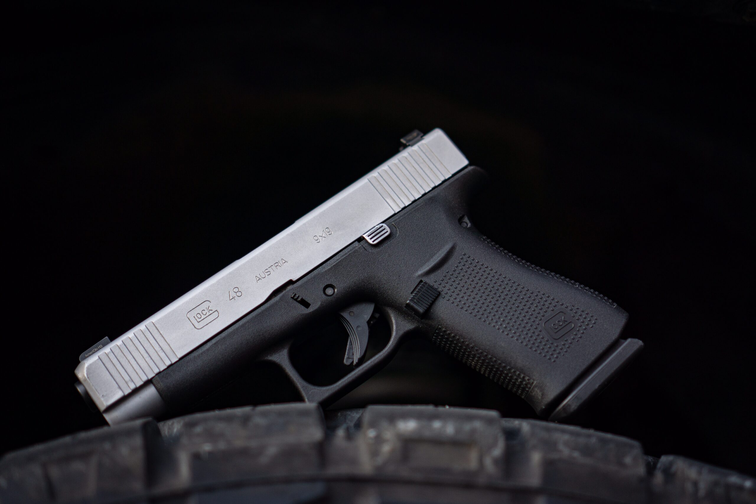 Glock 48 pistol used in our range review