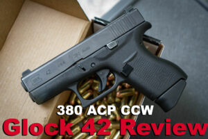 Glock 42 review pistol with box of ammo